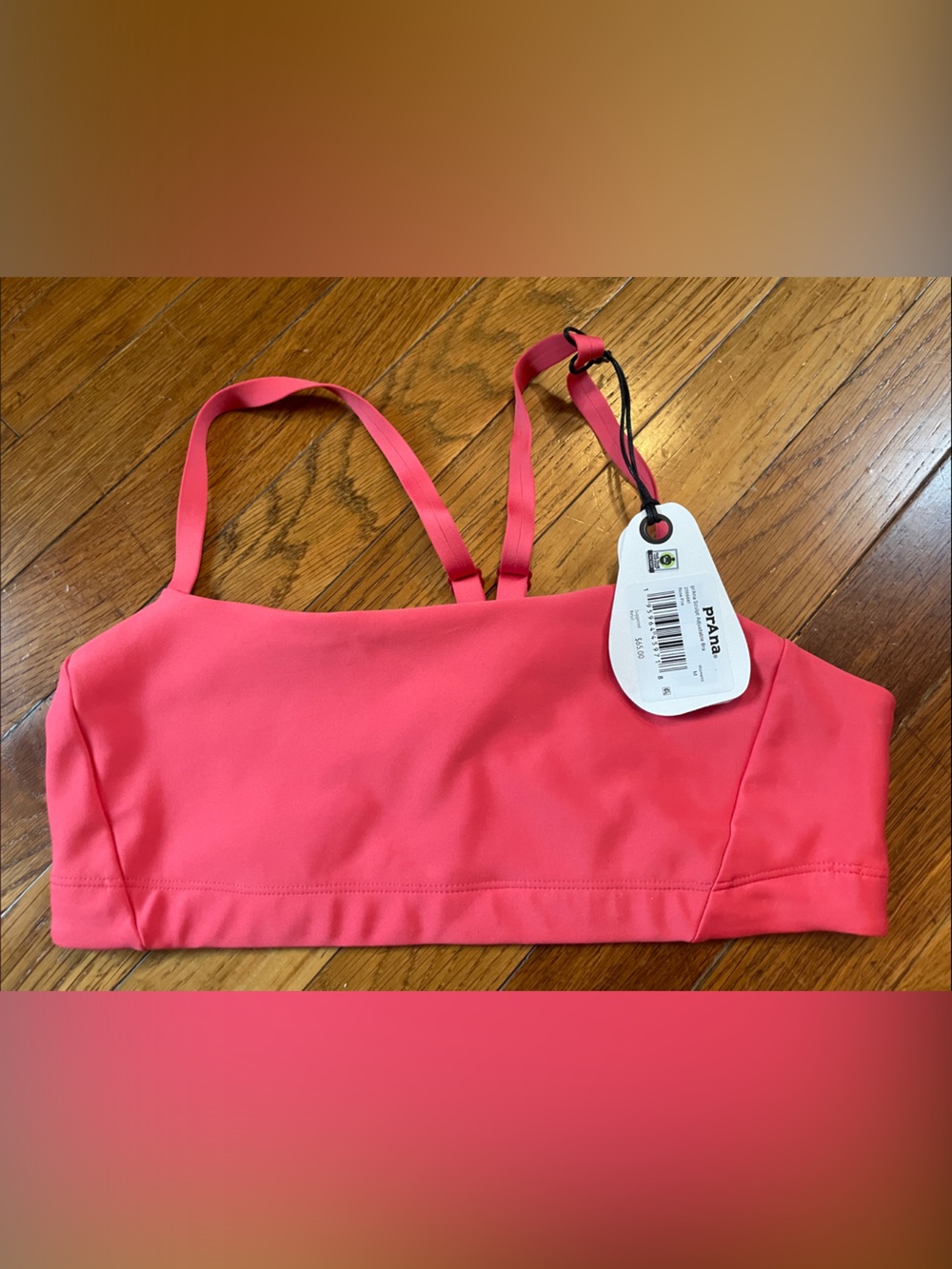 Prana Coral Pink Strappy Sports Bra